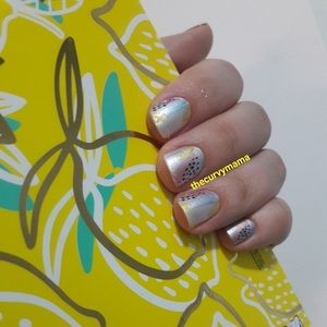 painted muse incoco nail wraps manicure retired white blue modern diy USA